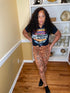 Got it -high waist biker shorts Leopard orange/Black
